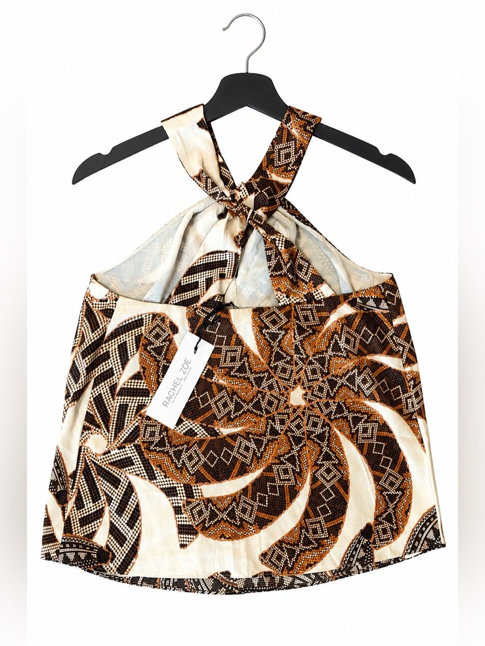 Rachel Zoe Tropical Banana Print Halter Top – Women’s XS NWT Resort Wear Blouse - Picture 2 of 2